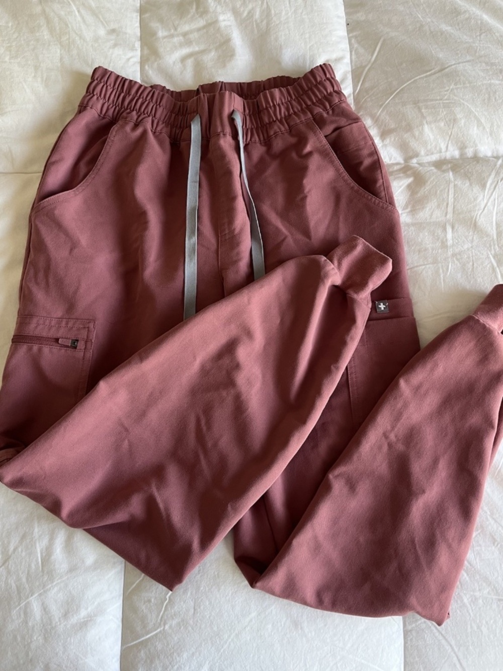 FIGS Technical Collection Mauve Pink Zamora Jogger Scrub Pants Women's SMALL